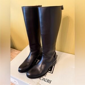 Frye Black Over the Knee Leather Boots